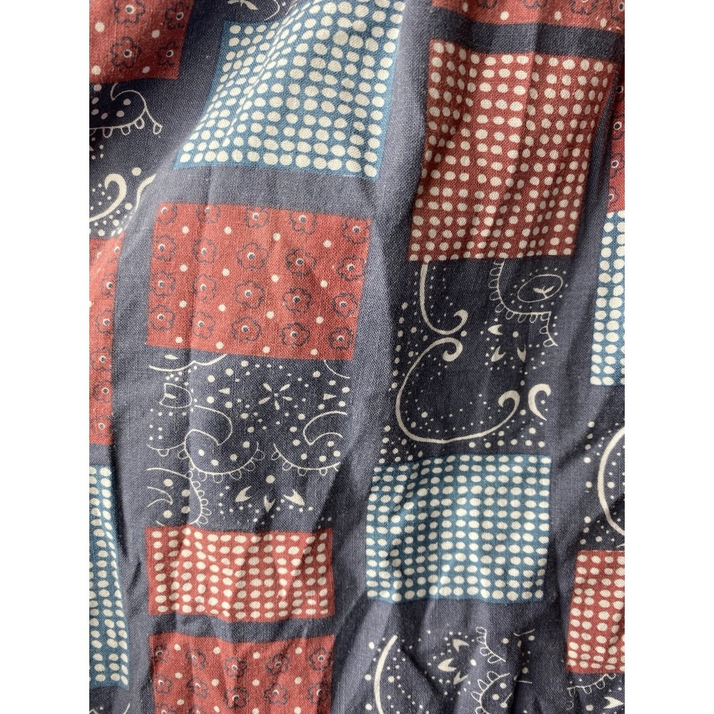 Vintage Bugle Boy Womens Bandana Shirt Size Small Western Patchwork Country 90's - Picture 6 of 13